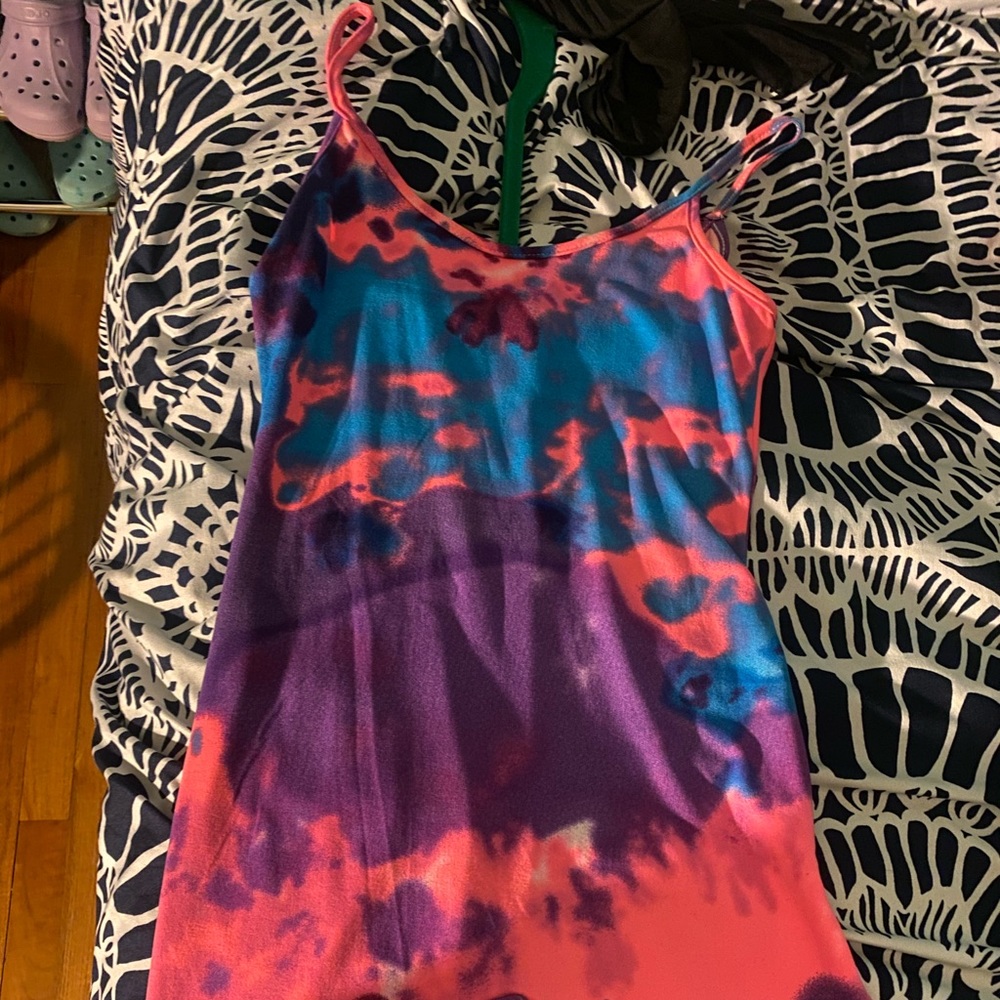 Pink and blue romper